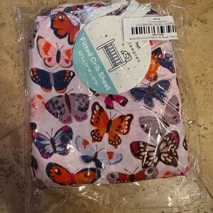 Little Sleepies Butterfly Kisses Crib Sheet